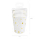 Papírpoharak arany csillagokkal, 220 ml, 6 db Papírpoharak arany csillagokkal, 220 ml, 6 db
