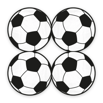 Papirnati prtički Nogometna žoga, 10 kosov