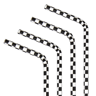 Papirnate slamice črno-bele, 10 kos