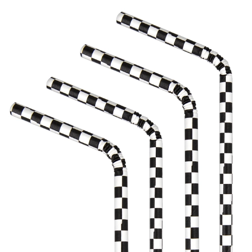 Papirnate slamice črno-bele, 10 kos