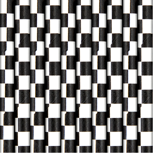 Papirnate slamice črno-bele, 10 kos