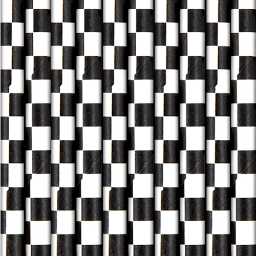 Papirnate slamice črno-bele, 10 kos