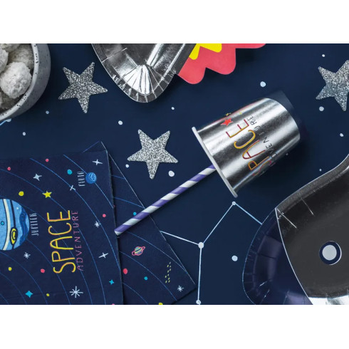 Papírové brčka fialovo-bílé proužky 19,5 cm – balení 10 ks