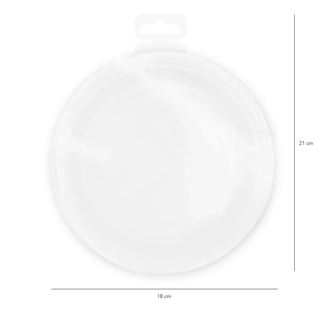 Papírtányérok fehér, 18 cm – 10 db