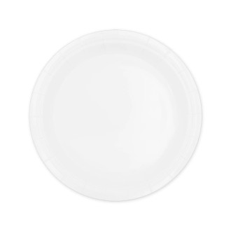 Papirnati krožniki beli 18 cm - 10 kosov
