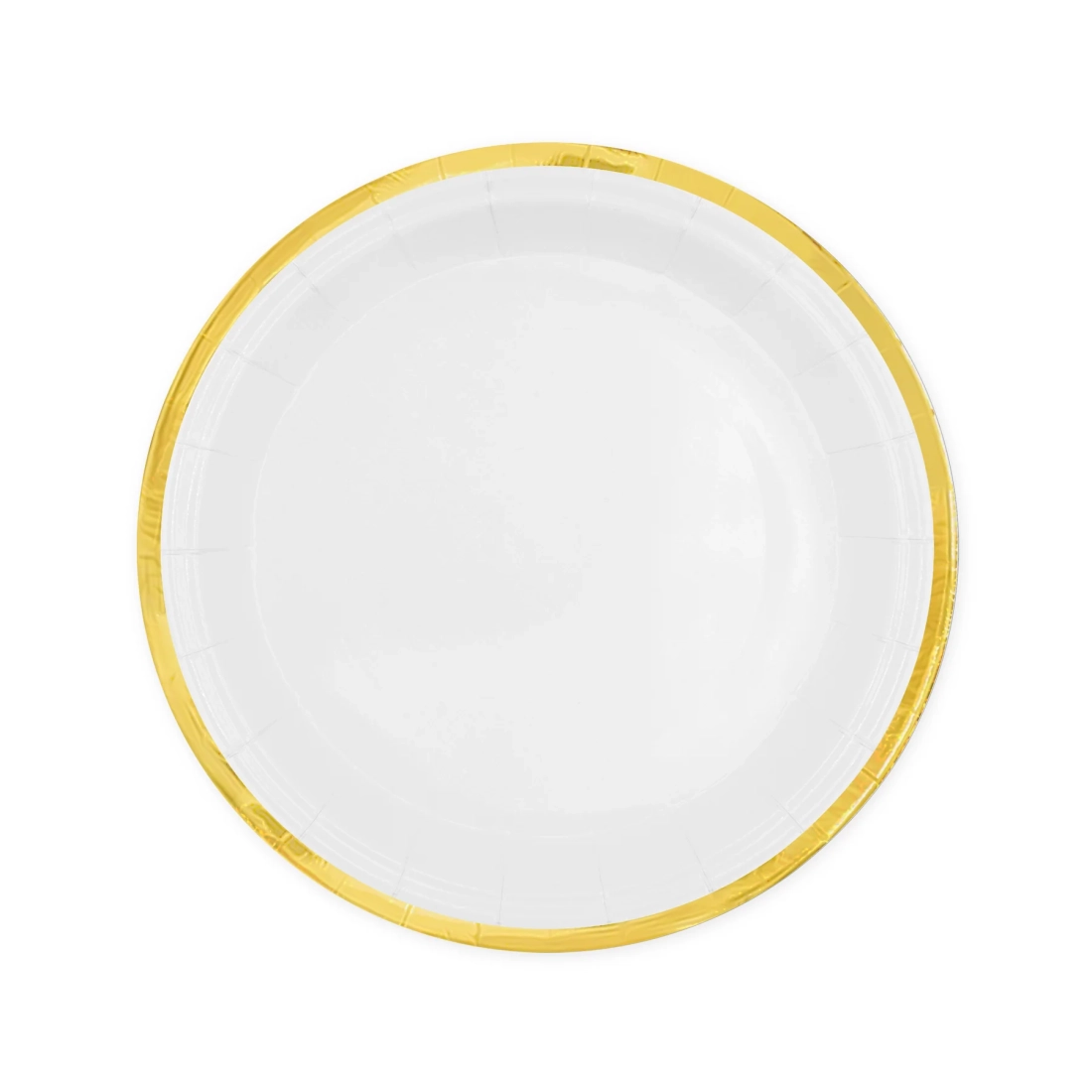 Papírtányérok fehér Classic Gold 18 cm – 6 db