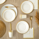 Papírtányérok fehér Classic Gold 18 cm – 6 db Papírtányérok fehér Classic Gold 18 cm – 6 db