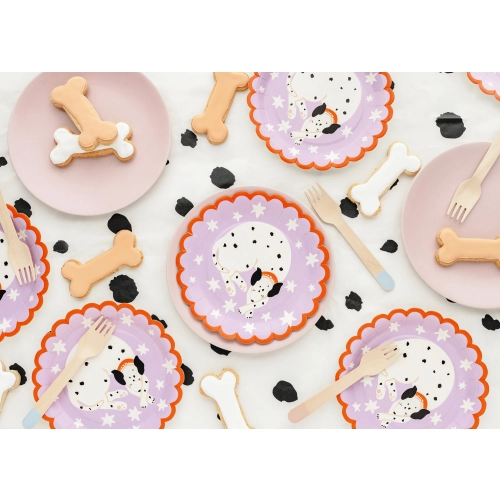 Farfurii de hârtie Dalmațian, 18 x 18 cm, 6 buc.