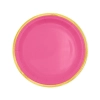 Farfurii din hârtie fucsia Classic Gold 18 cm – 6 buc.
