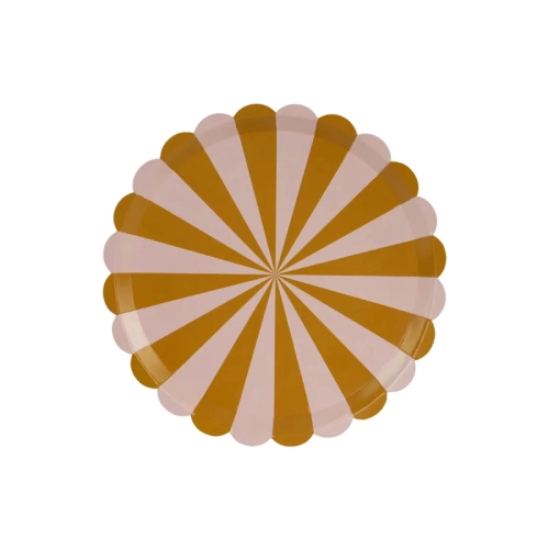 Farfurii din hârtie maro, mix, 21 cm, 6 buc.