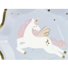 Farfurii din hârtie Unicorn, mix de culori, 6 buc.