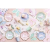 Farfurii din hârtie Unicorn, mix de culori, 6 buc.