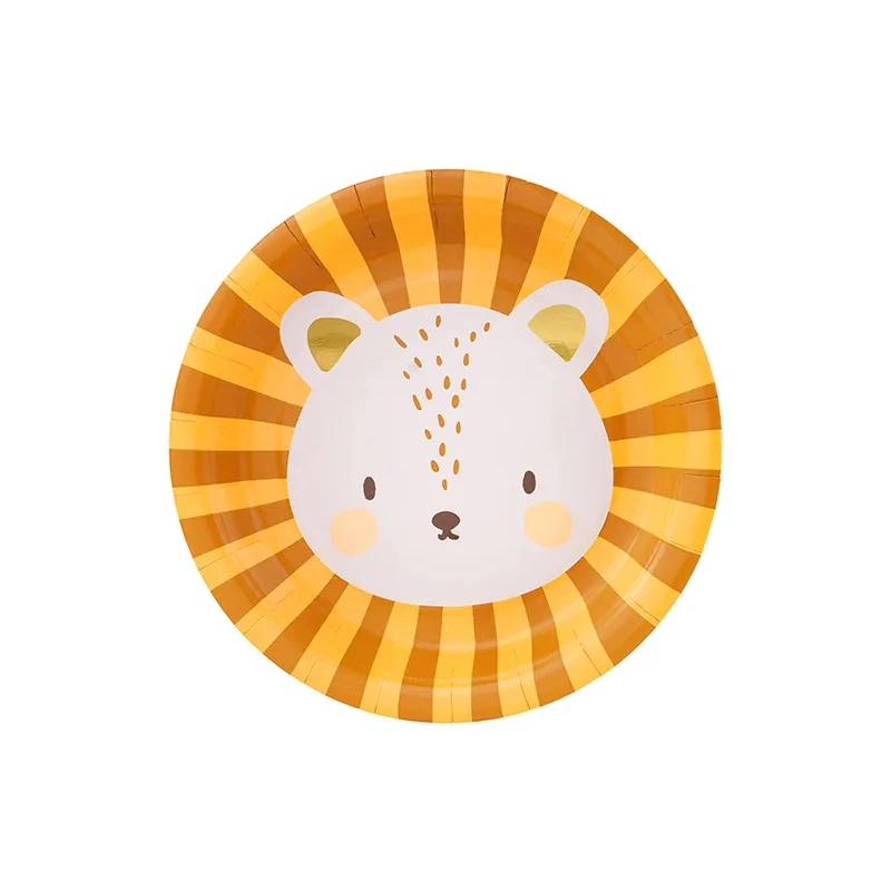 Farfurii din hârtie Leu, 6 buc., 18 cm