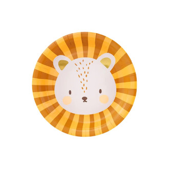 Papír tányérok Oroszlán, 6 db, 18 cm