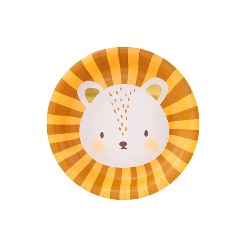 Papír tányérok Oroszlán, 6 db, 18 cm