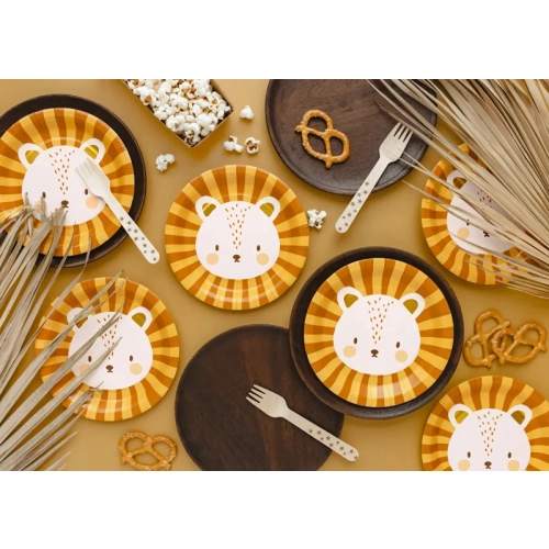 Papír tányérok Oroszlán, 6 db, 18 cm