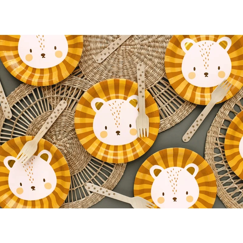 Farfurii din hârtie Leu, 6 buc., 18 cm