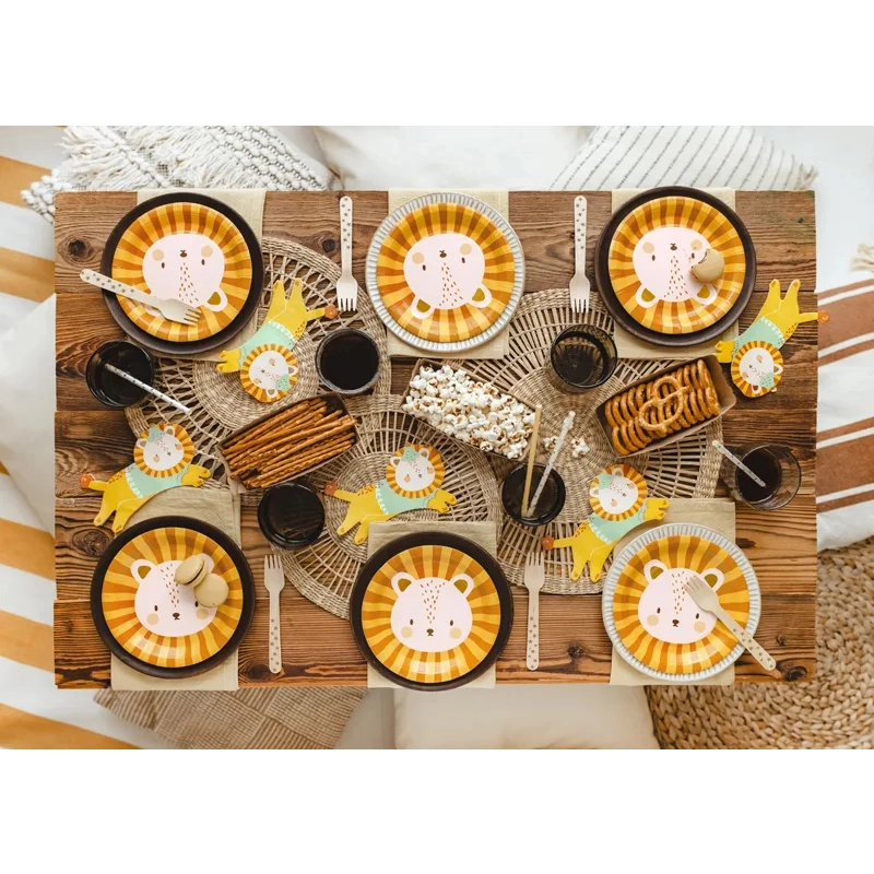 Farfurii din hârtie Leu, 6 buc., 18 cm