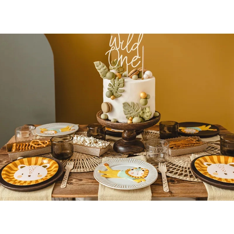 Farfurii din hârtie Leu, 6 buc., 18 cm