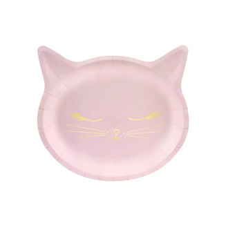 Papirnati krožniki Mačka, 22 x 2 cm, 6 kos