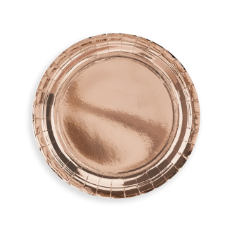 Papirnati krožniki rose gold 23 cm – 6 kosov