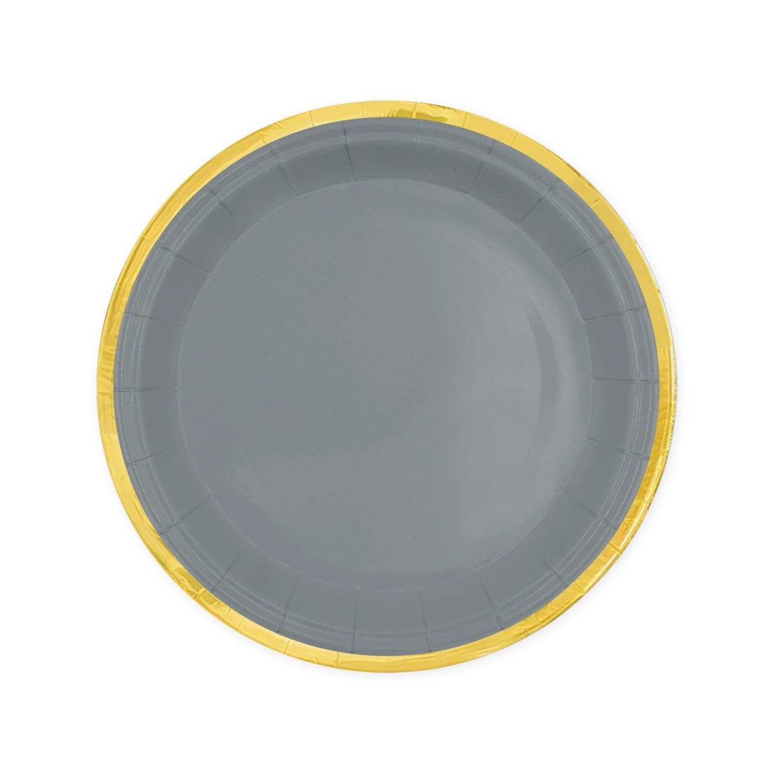 Farfurii de hârtie gri Classic Gold 18 cm – 6 buc.