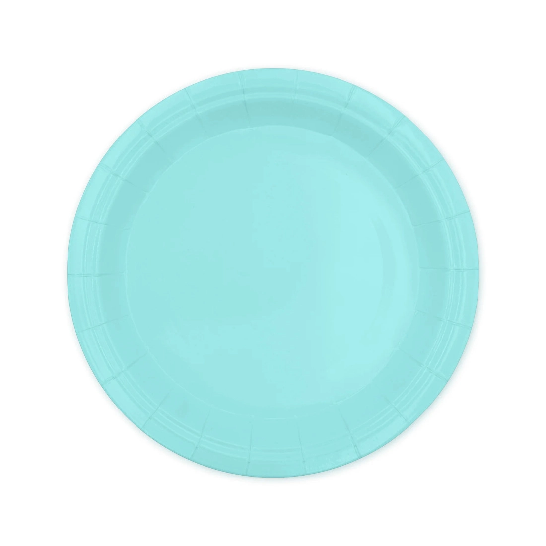 Türkiz papírtányérok, 18 cm – 6 db