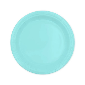 Papirnati krožniki turkizni 18 cm – 6 kosov
