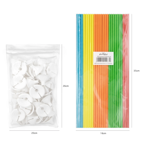 EKO papír lufipálcák – színmix, 100 db EKO papír lufipálcák – színmix, 100 db