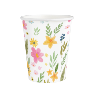 Papirnata čaša s poljskim cvijećem 270 ml – set 6 komada