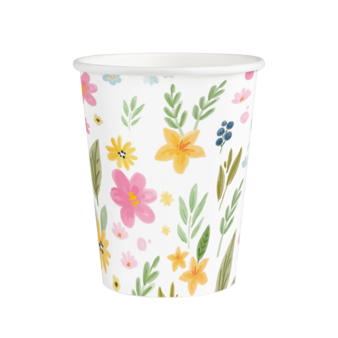 Mezőségi virágmintás papírpohár 270 ml – 6 darabos készlet Mezőségi virágmintás papírpohár 270 ml – 6 darabos készlet