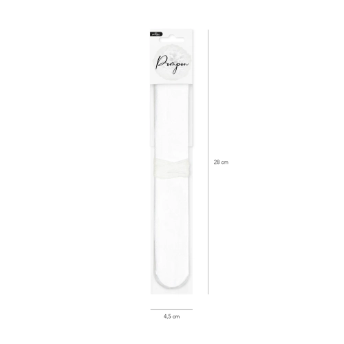 Papír pompom 25 cm – fehér