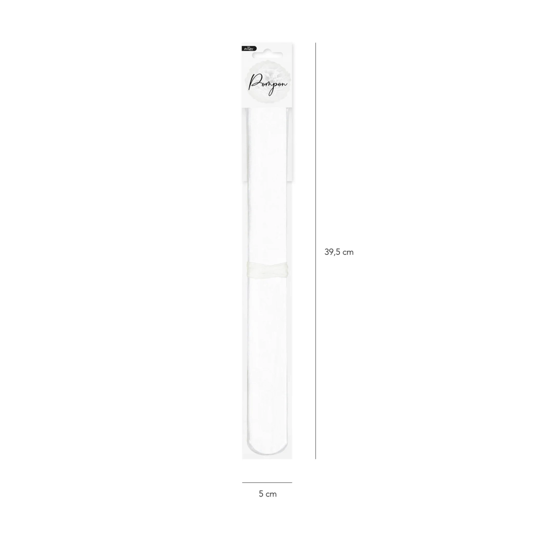 Papír pompon 35 cm – fehér