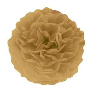 Papirnat pompom – rjav, 15 cm