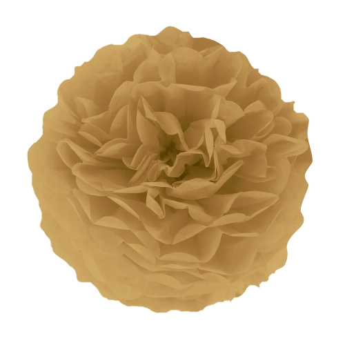 Papír pompon – barna, 15 cm