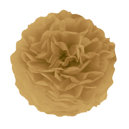 Papír pompon – barna, 25 cm Papír pompon – barna, 25 cm
