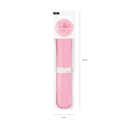 Papír pompon – rózsaszín, 15 cm Papír pompon – rózsaszín, 15 cm