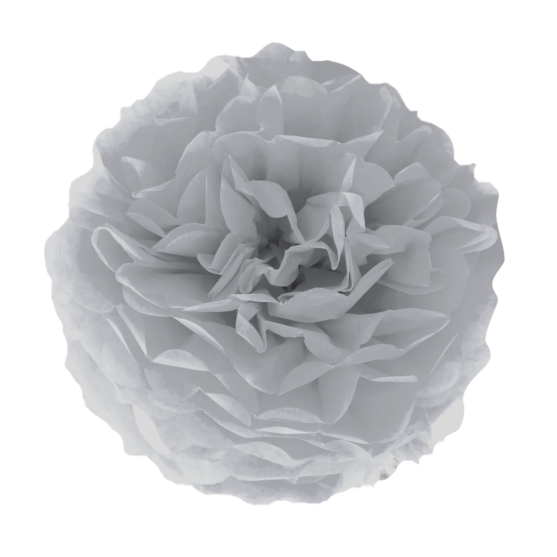 Pompon din hârtie - gri 15 cm