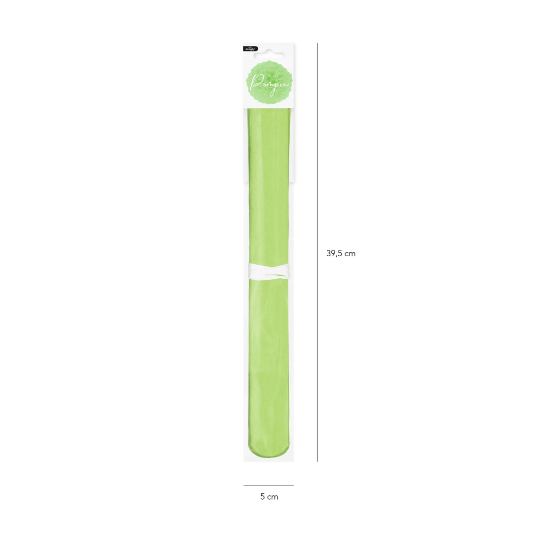 Pompom din hârtie – verde, 35 cm