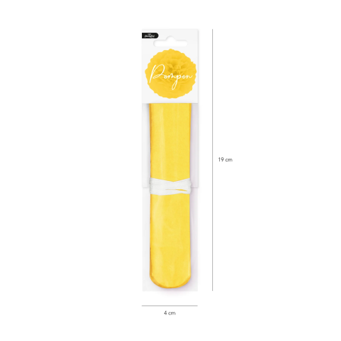 Papír pompon – sárga, 15 cm Papír pompon – sárga, 15 cm