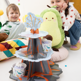 Papirnato stojalo za cupcakes in mafine Dinozaver 34 × 43 cm