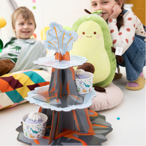 Papír torta- és muffinállvány Dinoszaurusz 34x43 cm Papír torta- és muffinállvány Dinoszaurusz 34x43 cm