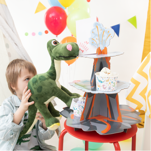 Papír torta- és muffinállvány Dinoszaurusz 34x43 cm Papír torta- és muffinállvány Dinoszaurusz 34x43 cm