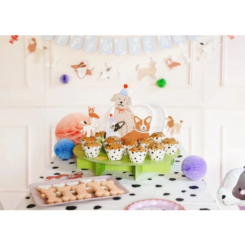 Suport din hârtie pentru cupcakes și brioșe Cățeii