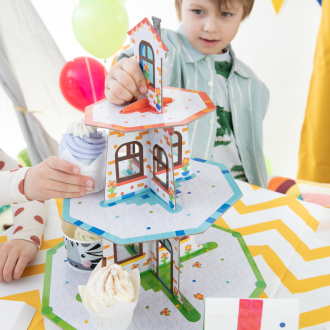 Papirnato stojalo za torte, cupcakes in mafine – komplet 34 × 46 cm