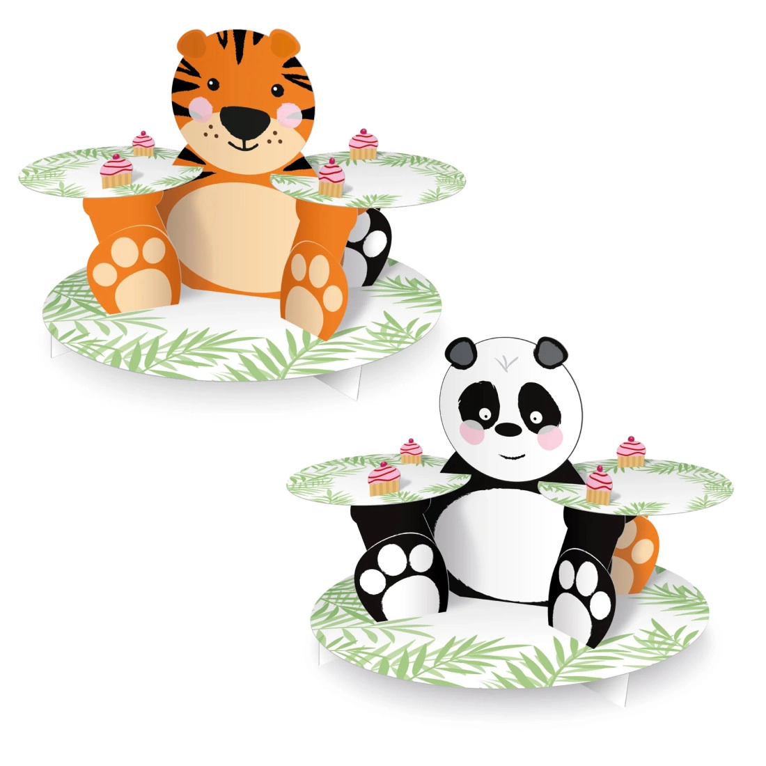 Papír állvány süteményekhez és muffinhoz – Safari