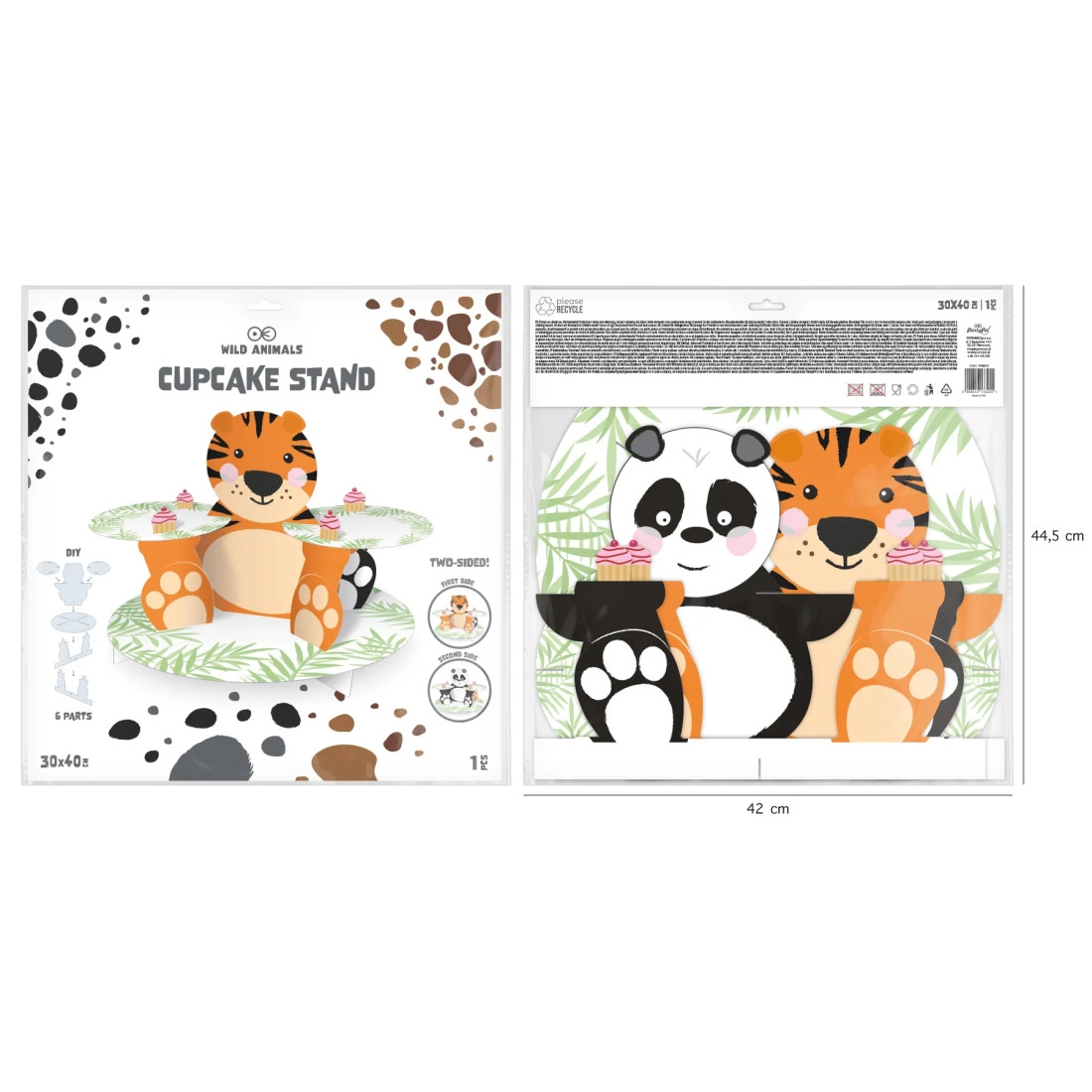Papír állvány süteményekhez és muffinhoz – Safari
