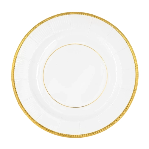 Papírtányér Elegant Gold, 20 cm, 6 db