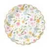 Farfurie din hârtie cu motiv de flori de câmp, 18 cm, 6 buc.