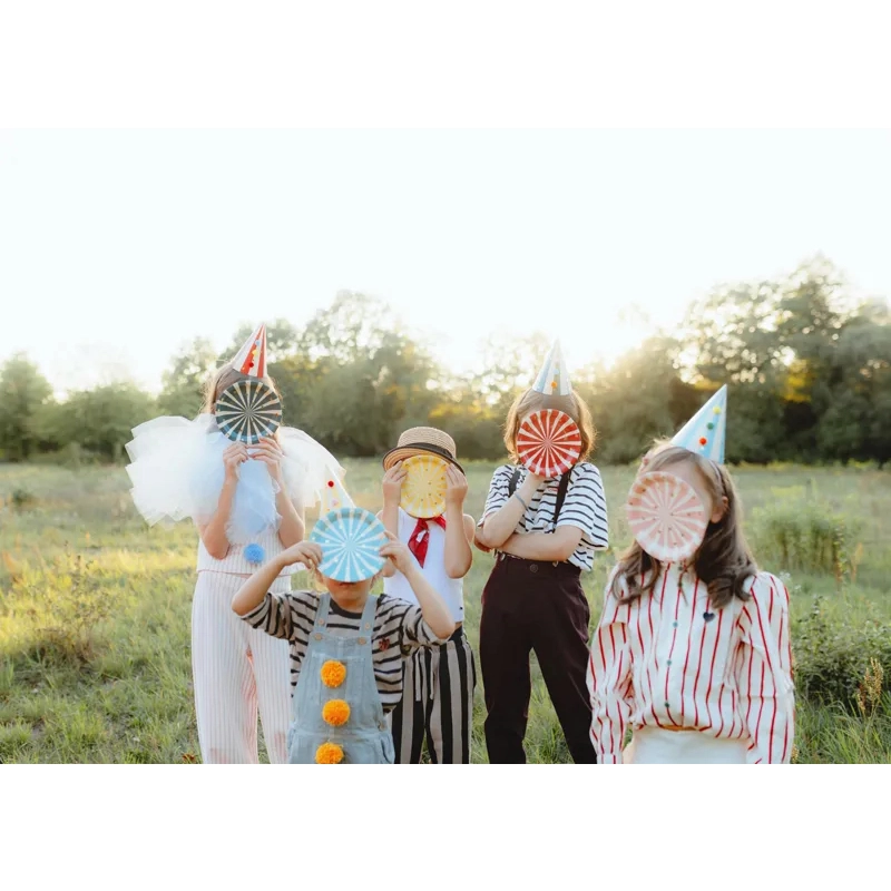 Pălării de petrecere cu ciucuri 16 cm, 6 buc.